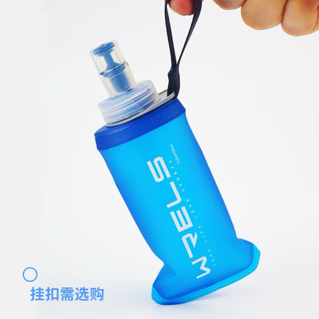 運動硅膠咬嘴軟水壺｜戶外跑步騎行專用可折疊水袋