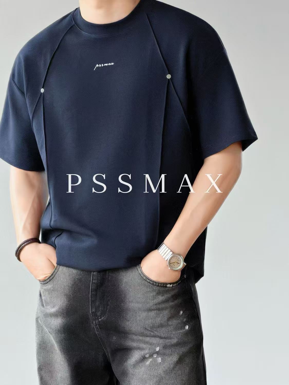 PSSMAX Pleated Rivet Ice-Cool Short Sleeve