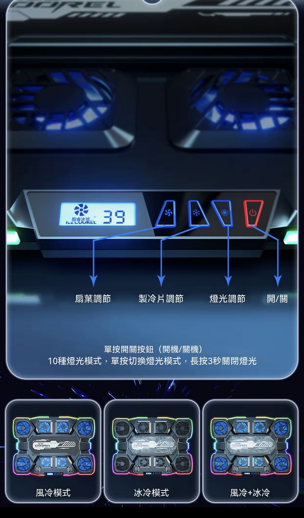 Dual-core semiconductor cooling laptop cooler