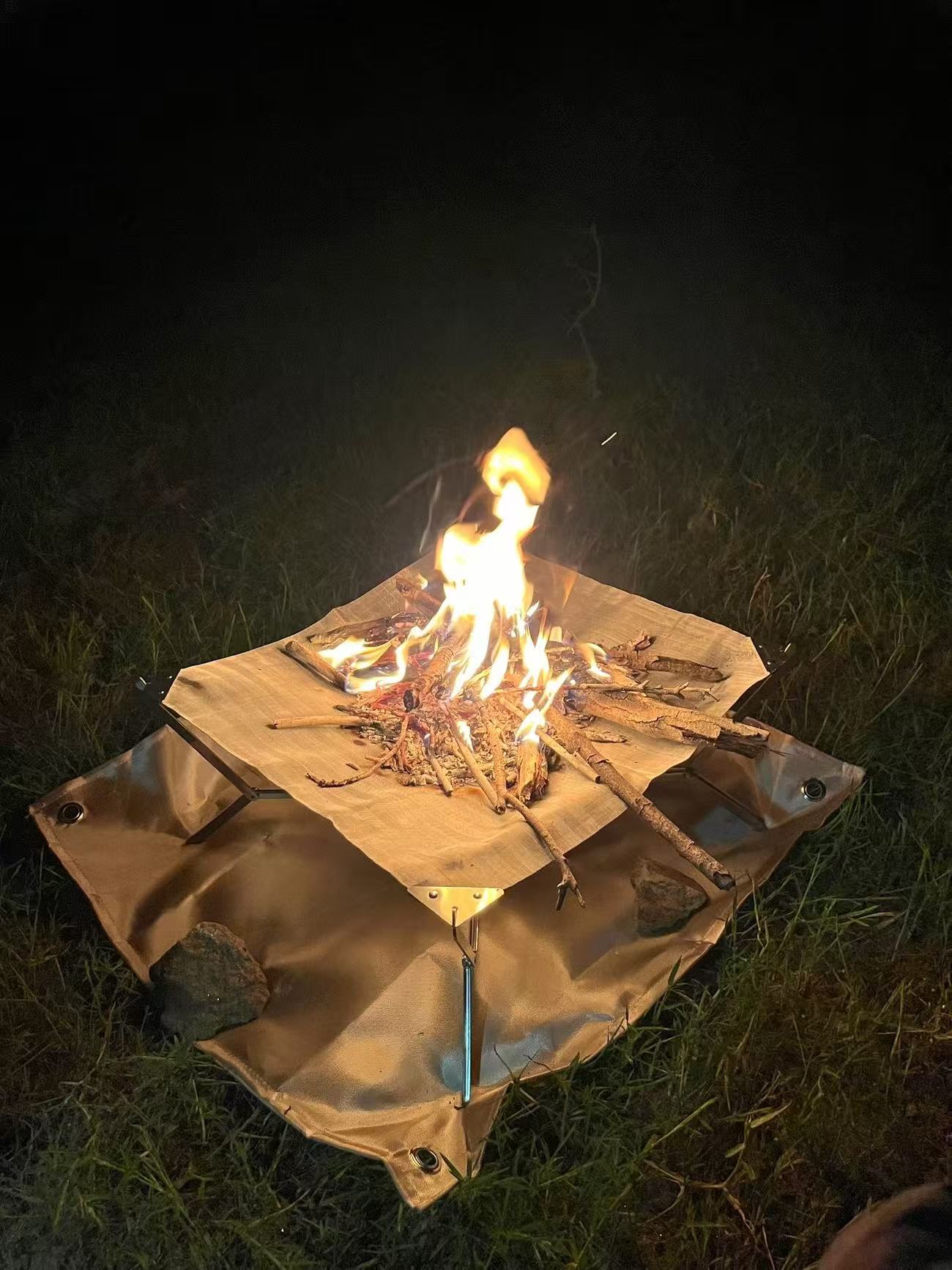 Ultralight Foldable Fire Pit Outdoor Camping Stainless Steel BBQ Grill
