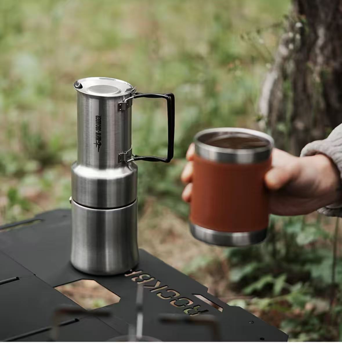 Outdoor Stainless Steel Pour-Over Espresso Extraction Set