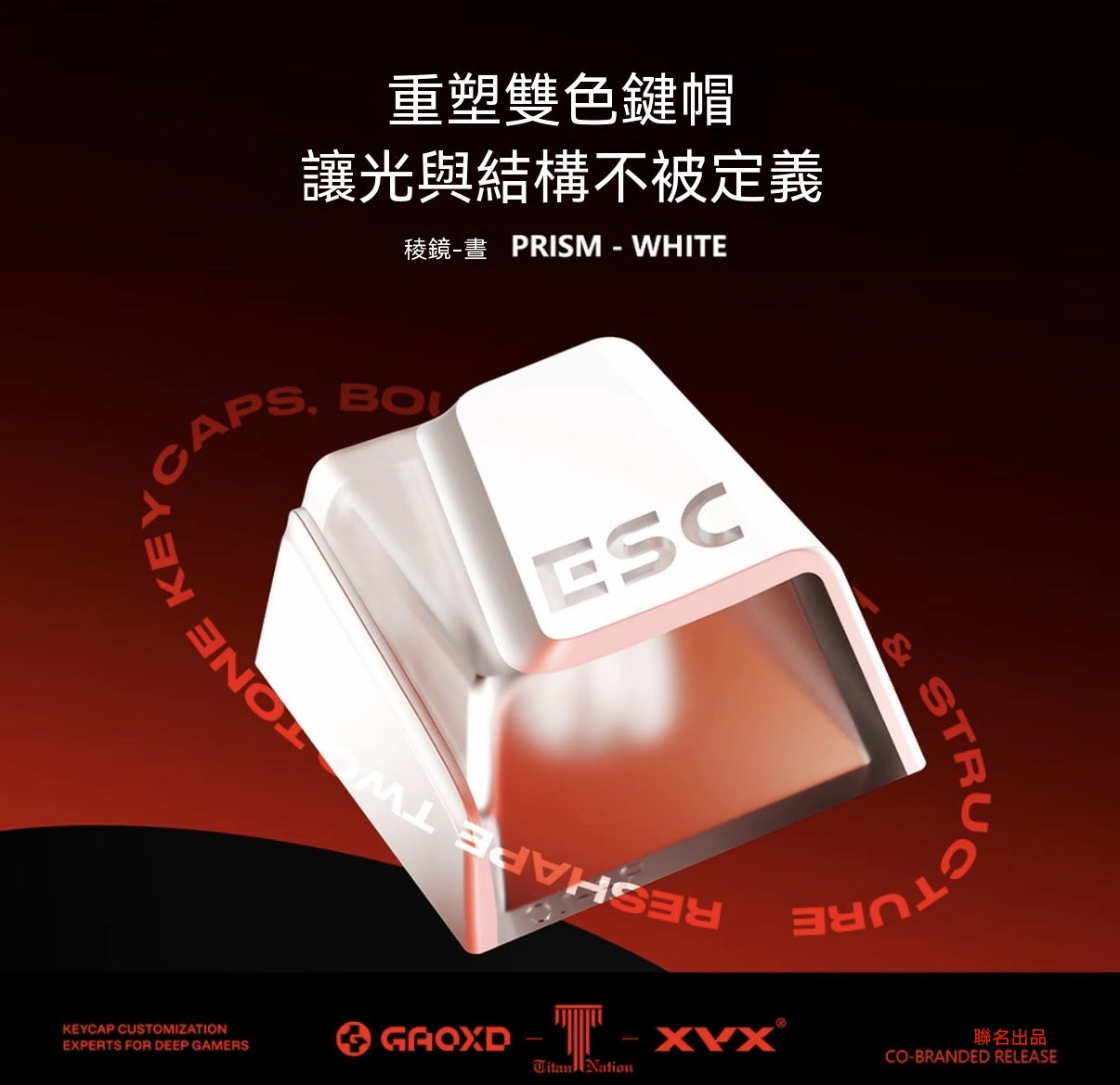 GXD×XVX×TITANNATION Three-Way Co-Branded Translucent Prism Keycaps