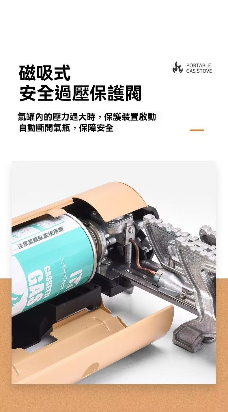 Portable outdoor cassette stove, camping hot pot stove, field stove, gas stove