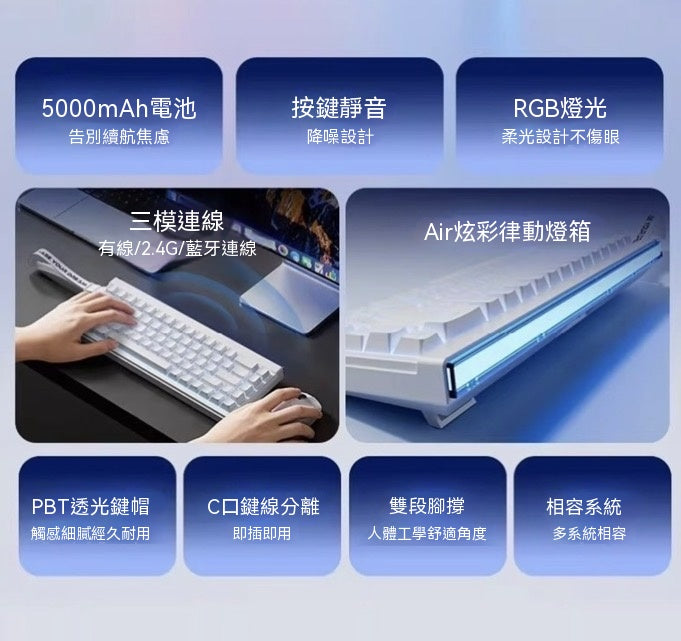 AIR68 Wireless Tri-Mode Backlit Keyboard