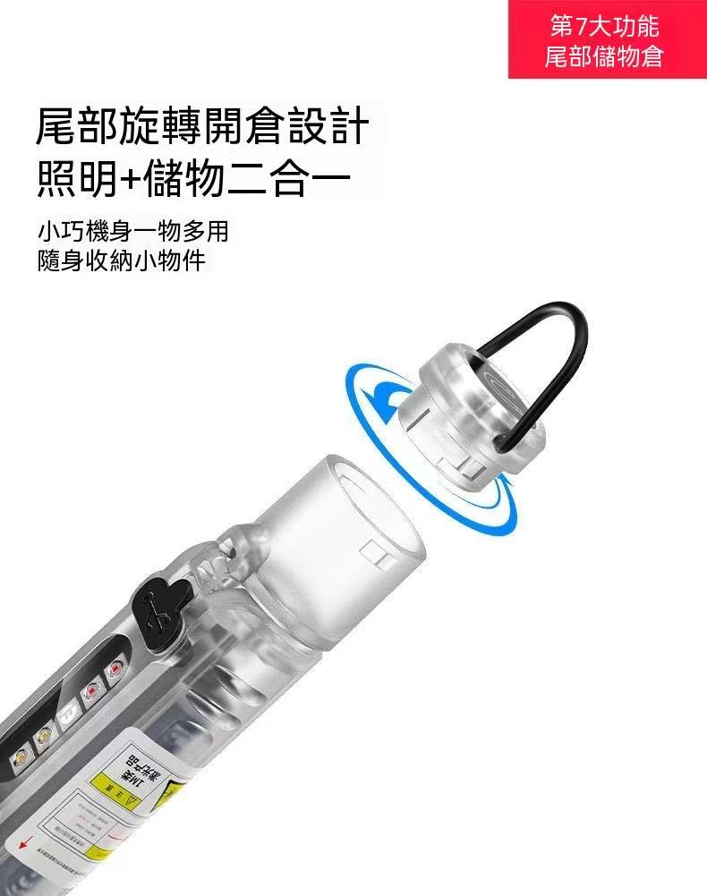 SMILING SHARK多功能鑰匙扣手電筒