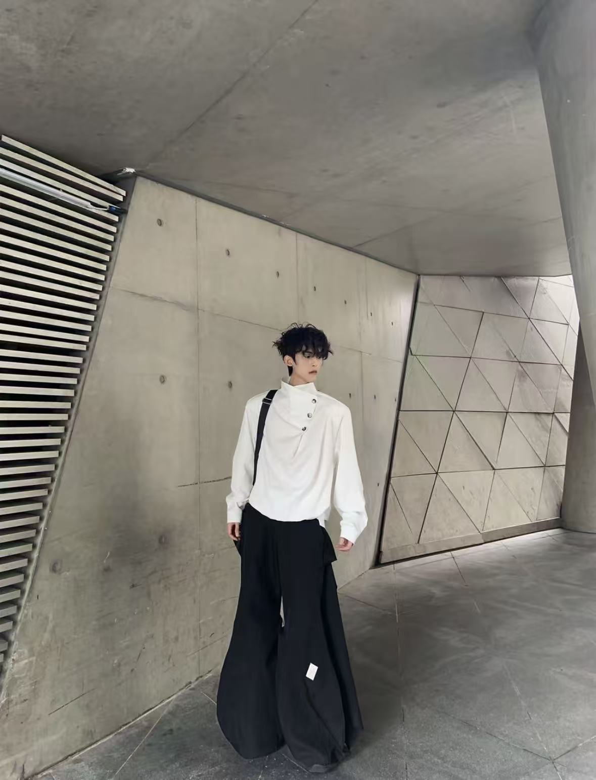 Original Niche Irregular Multi-Button Scarf-Collar Shirt (Yuta Okkotsu Cosplay)