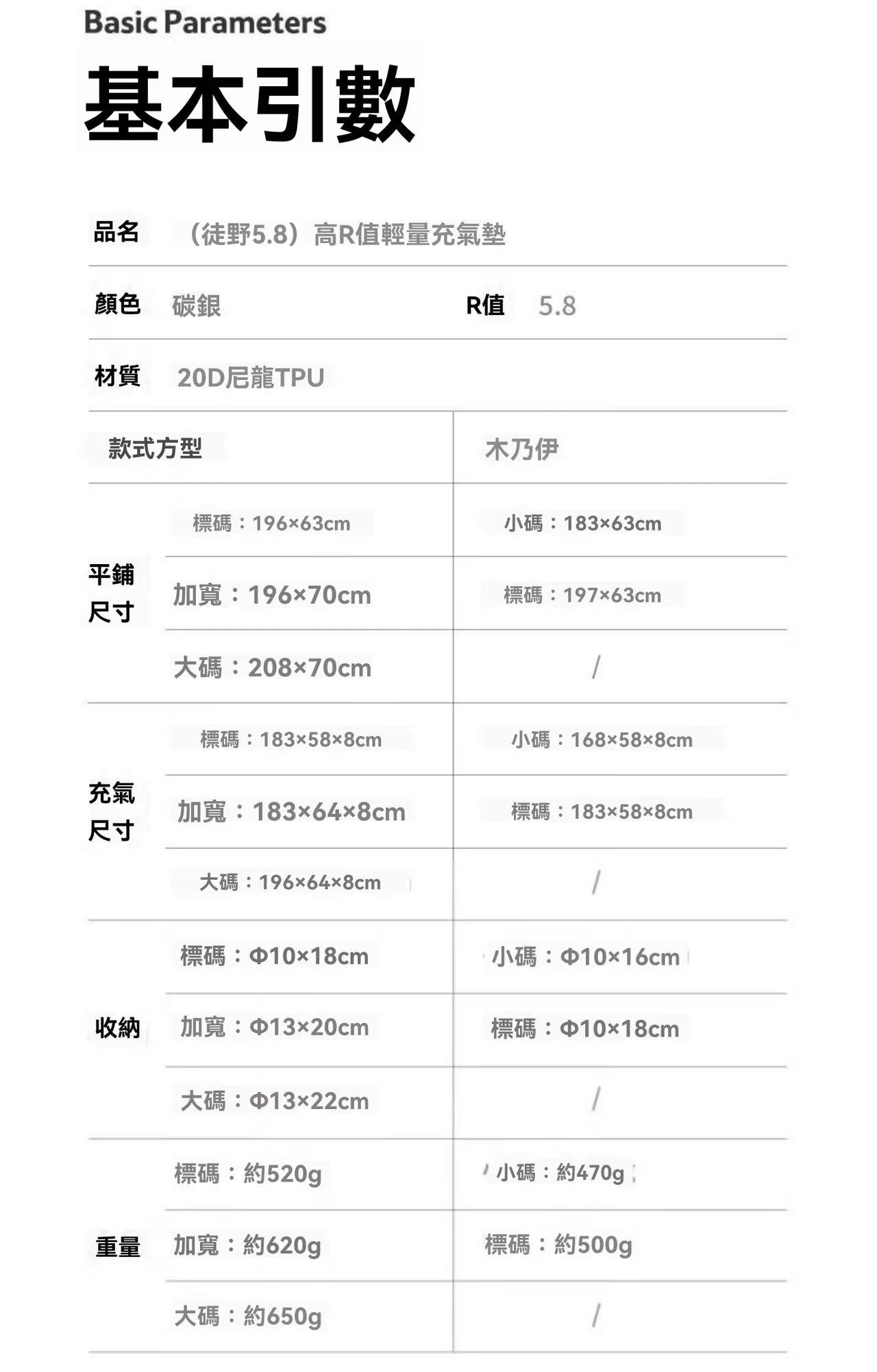 徒野超輕充氣墊