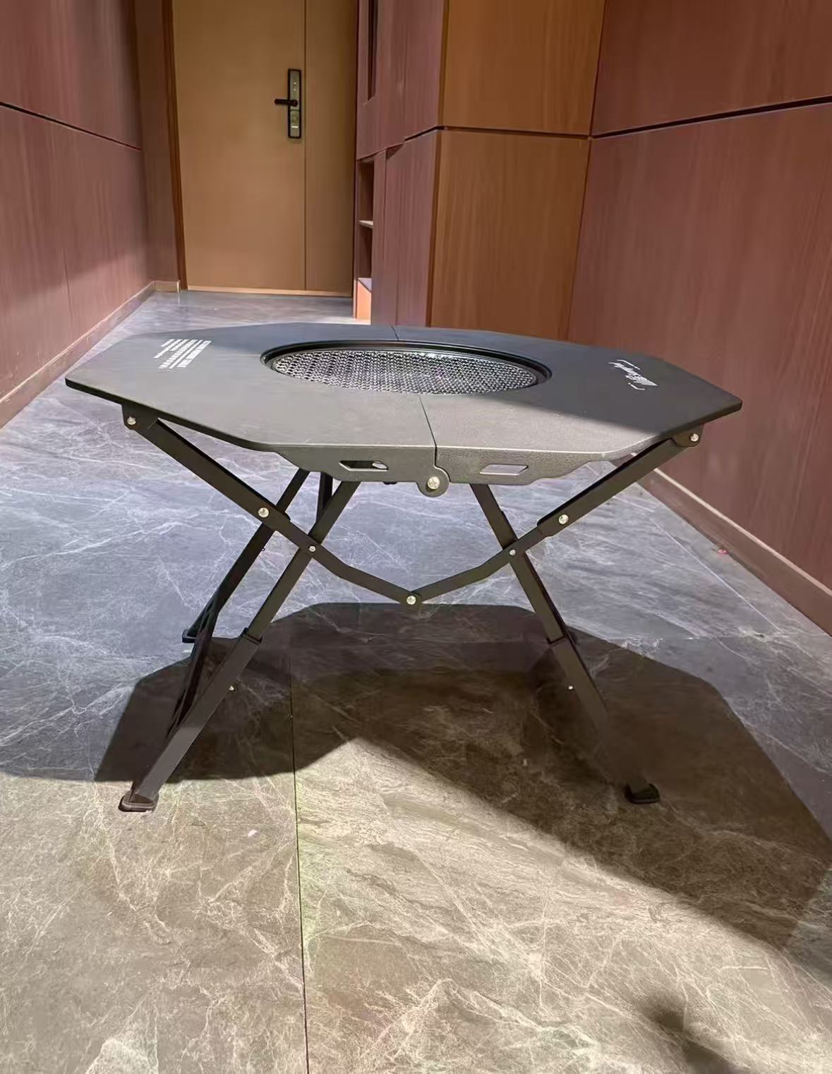 Outdoor Campfire Tea and BBQ Tactical Octagonal Table