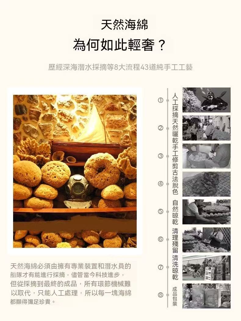 希臘進口天然絲絨海綿