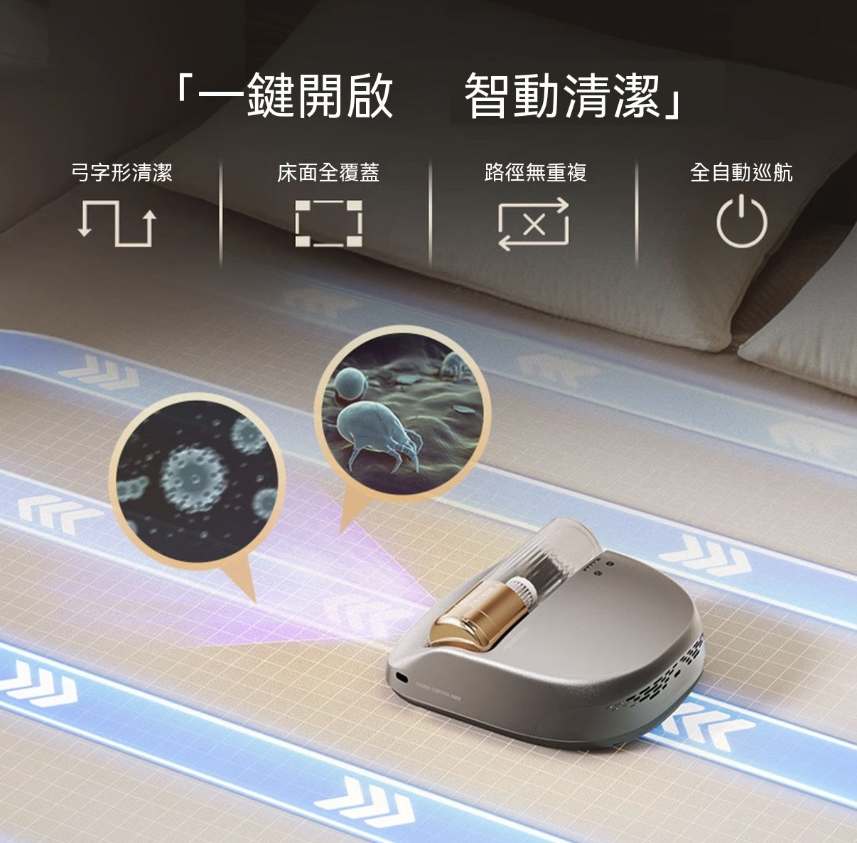 掃床機器人 全自動除蟎吸塵器