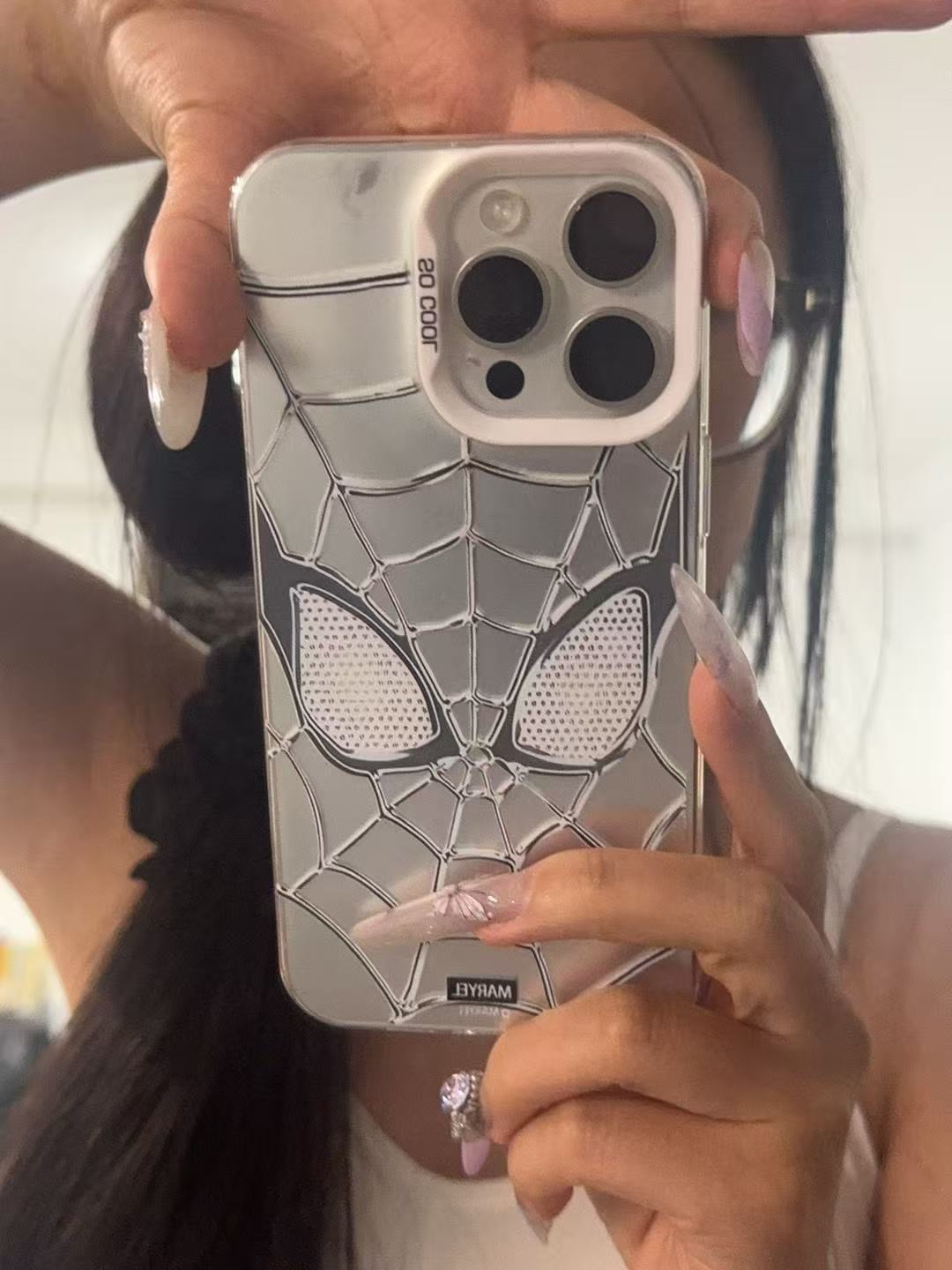 Silver Spider-Man Holographic Phone Case