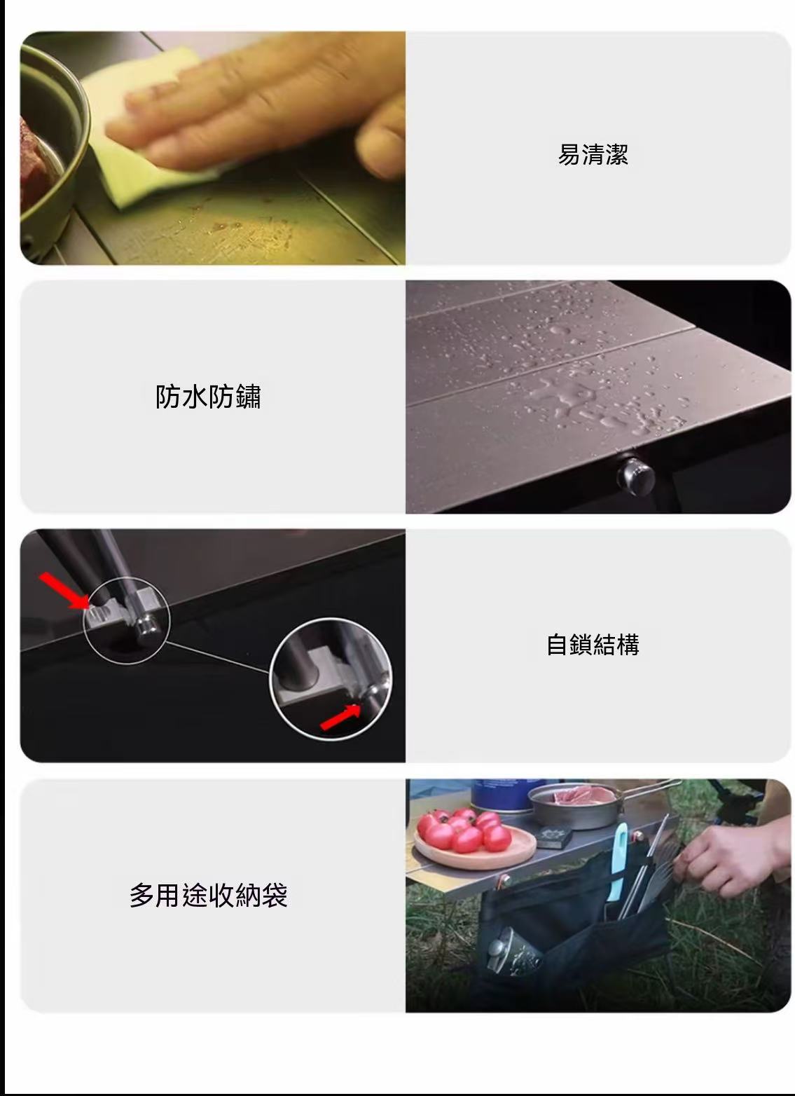 Aluminum Alloy Folding Outdoor Tactical Lightweight Camping Table