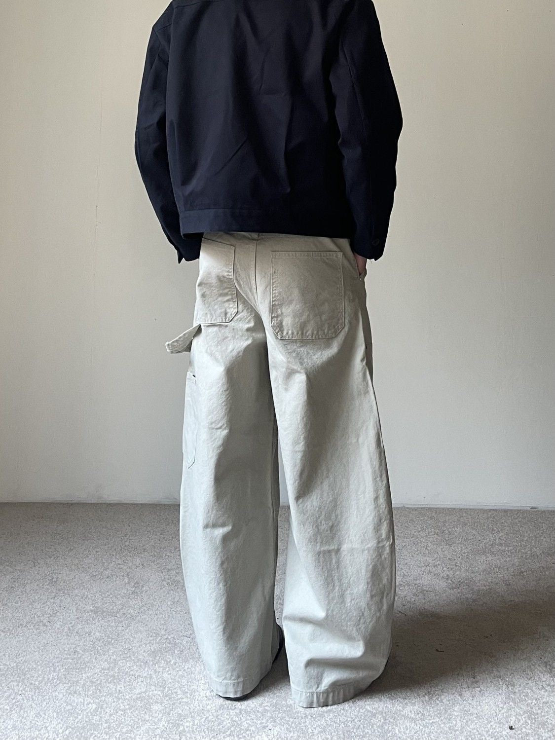 Men's Vintage Washed Distressed Logger Work Pants