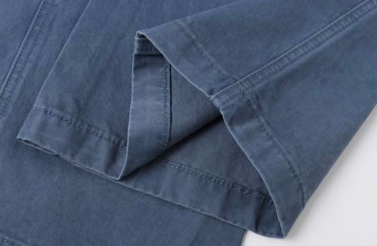 American retro vintage washed loose straight-leg jeans