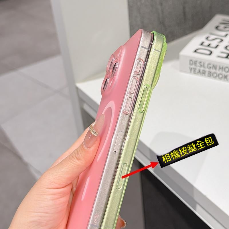 適用iphone超薄冰霧磨砂磁吸手機殼