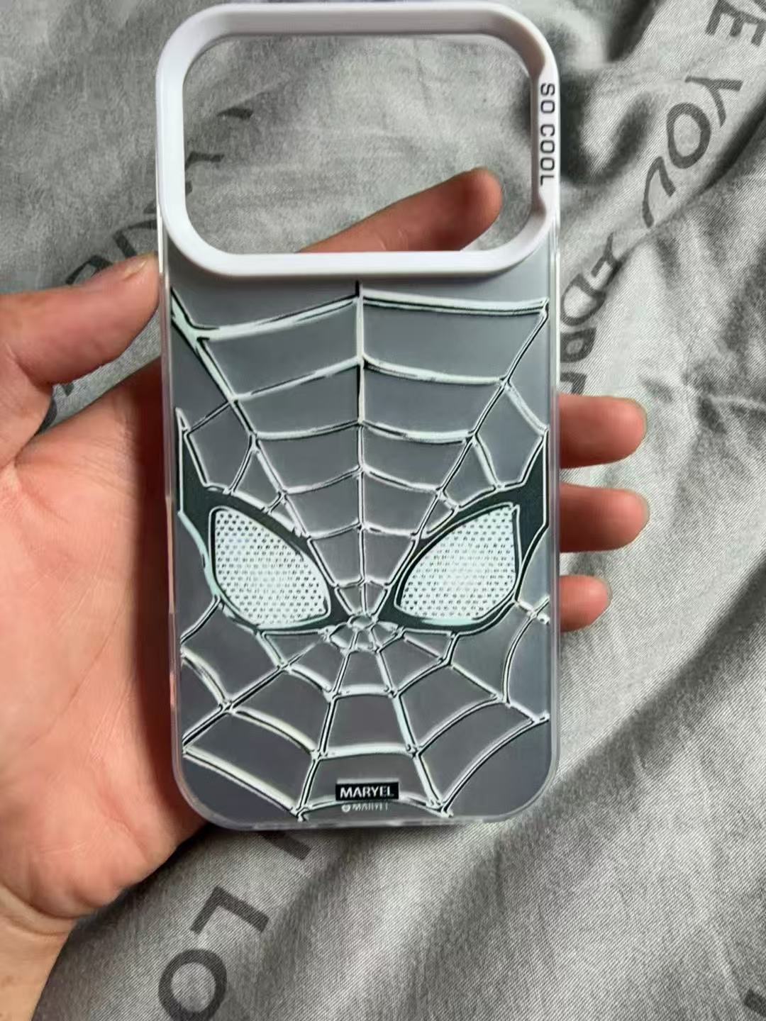 Silver Spider-Man Holographic Phone Case