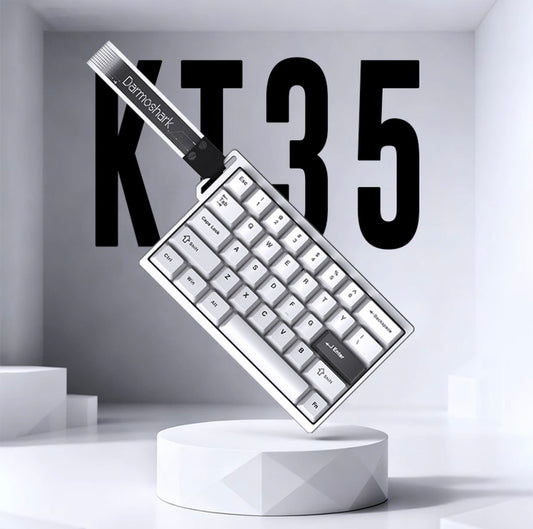 KT35 Aluminum Alloy 35% Layout One-Hand Magnetic Switch Keyboard