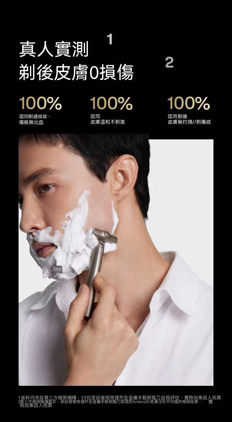 (For Men) All-metal manual razor