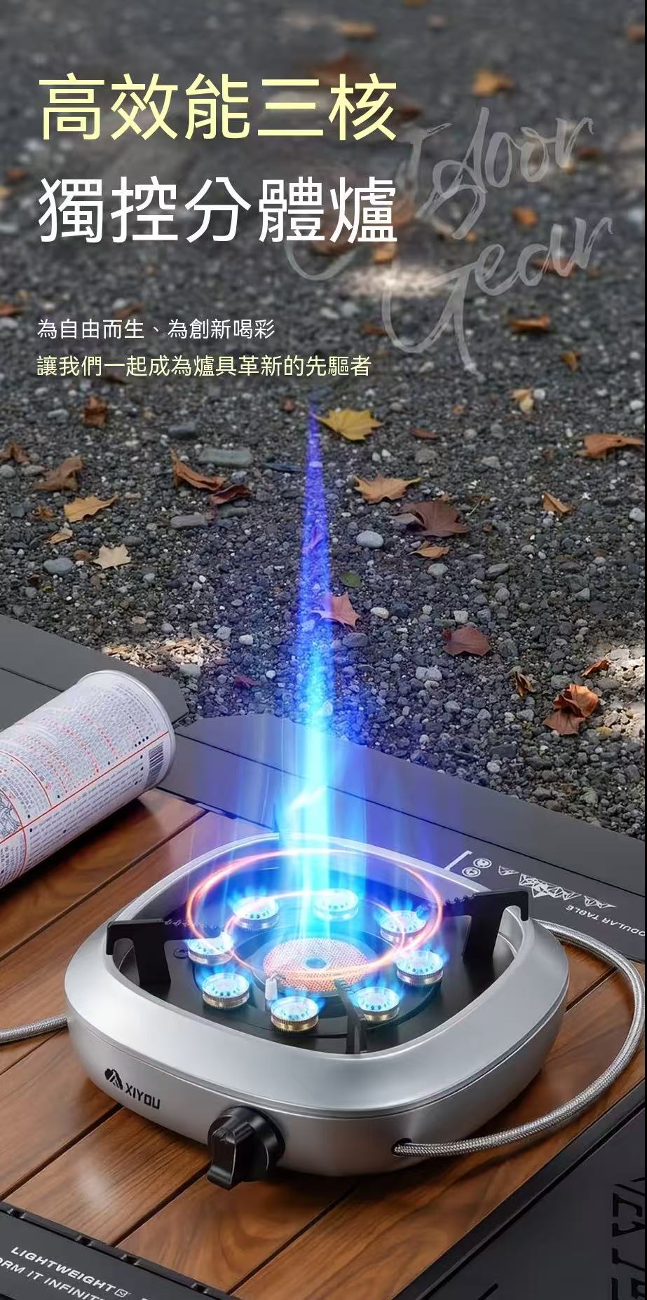 XiYou三核分體式戶外卡式爐