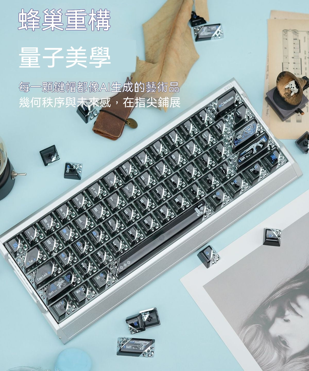Womier & Ouzhid Quantum Honeycomb Hollow Keycap