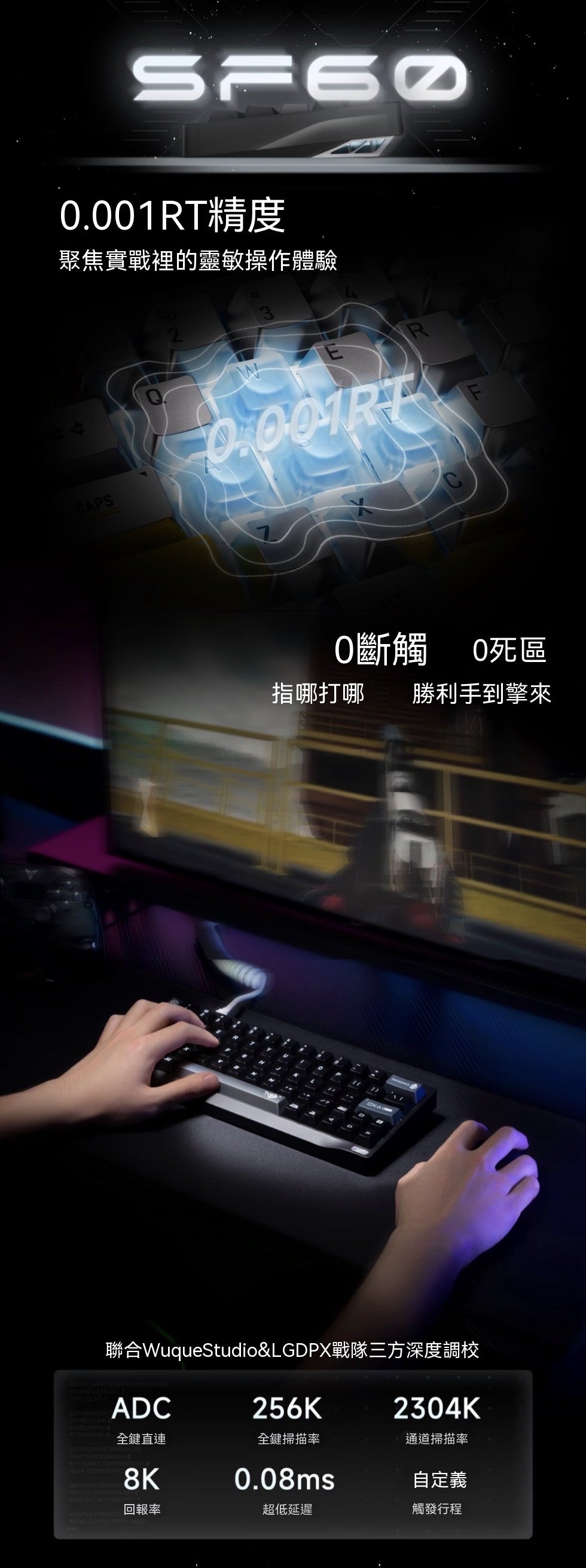 SF60 Metal Keycap Magnetic Switch Gaming Keyboard | All-Aluminum Flagship Professional-Grade Gaming Device