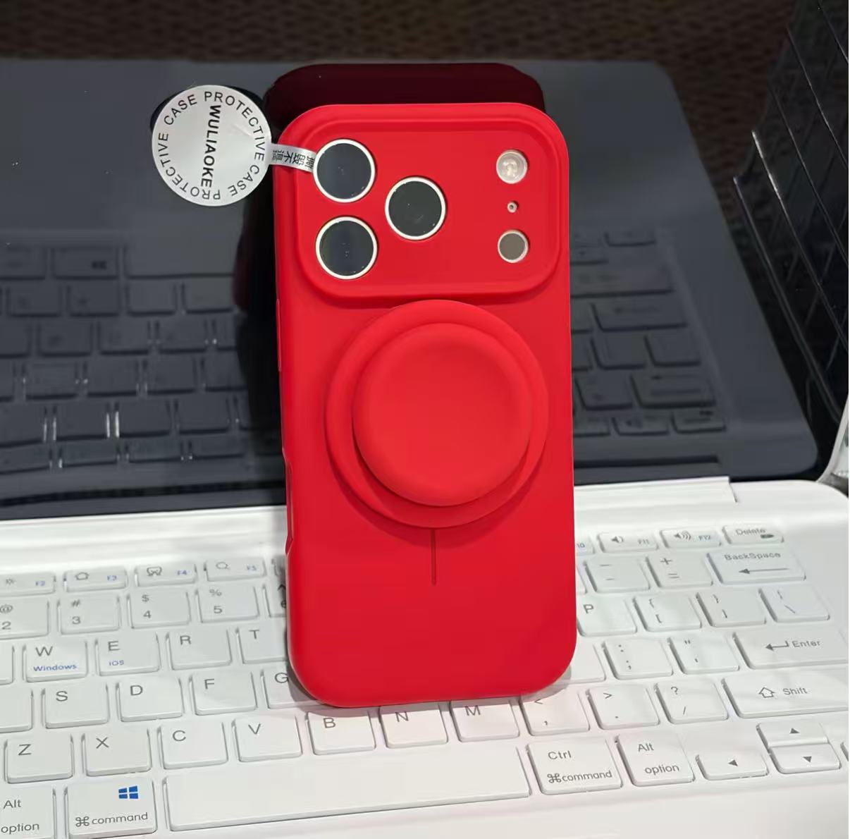 高端磁吸支架液態矽膠手機殼 （適用iPhone 15-17系列）