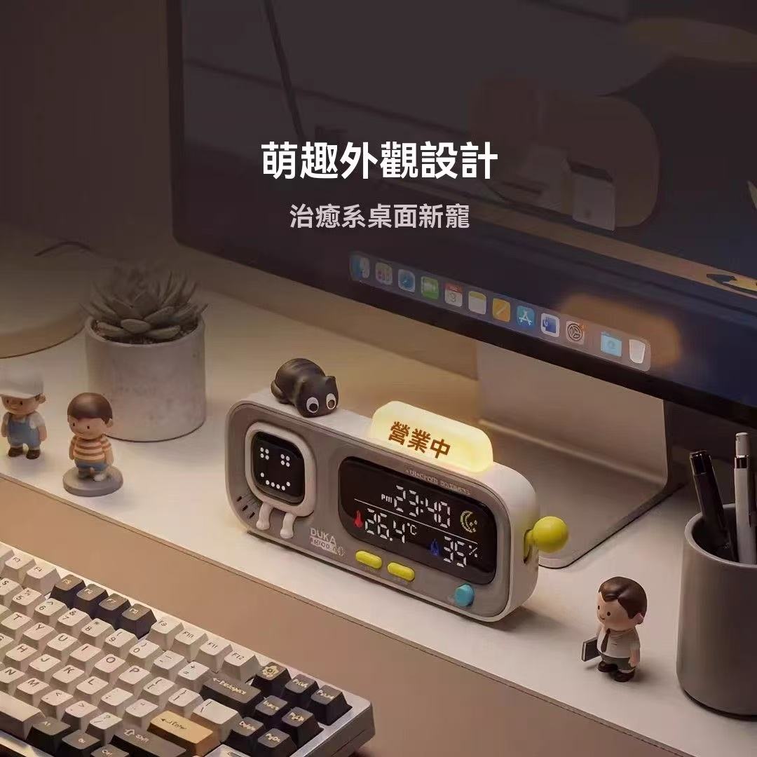 桌面擺件🐱智能溫濕度時鐘