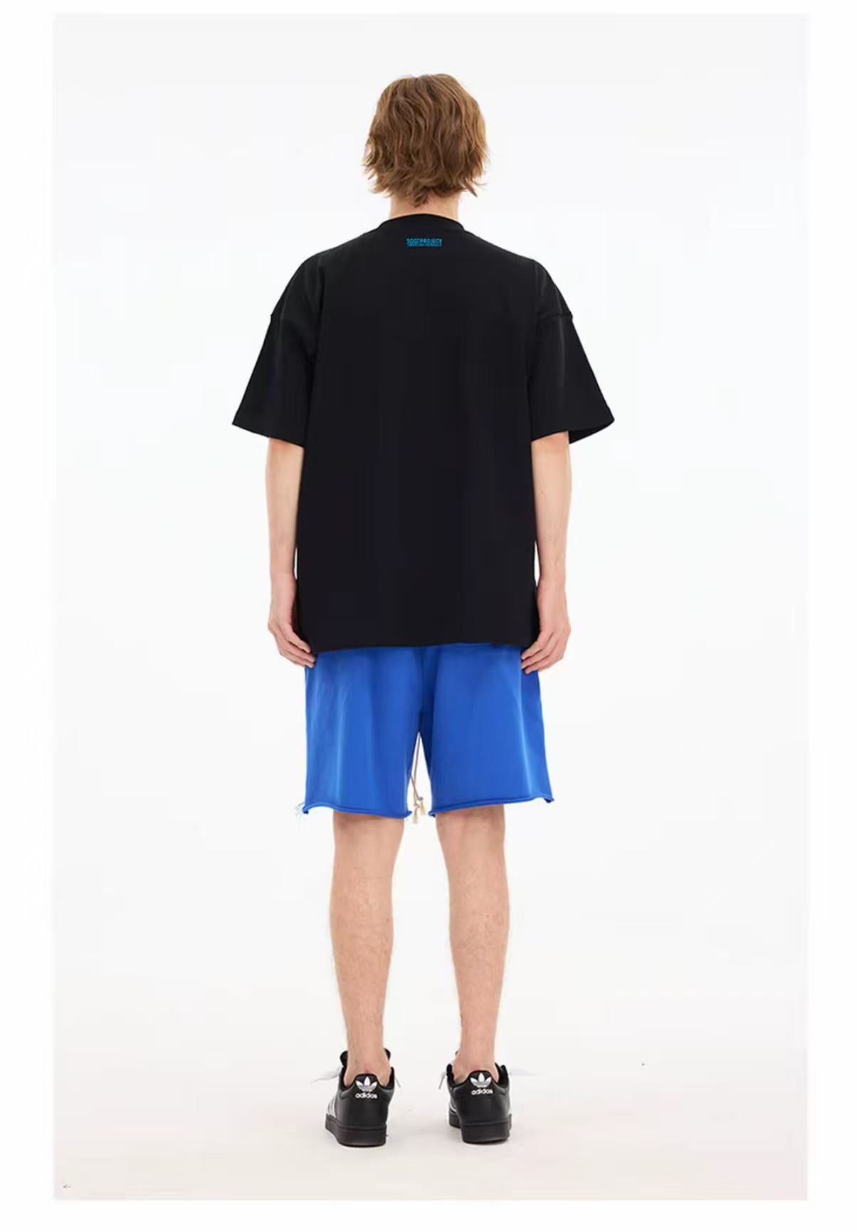 3D H! Cotton-padded short-sleeved T-shirt