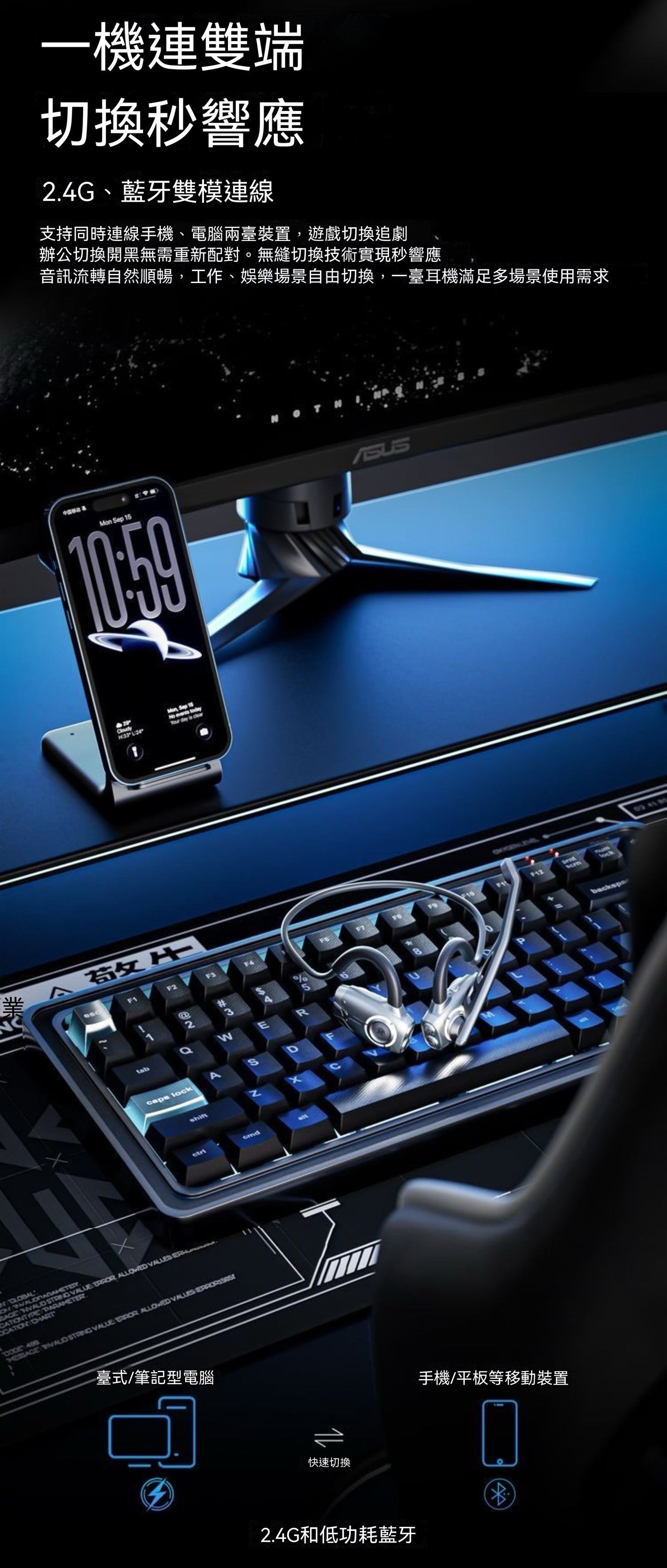 Extreme Realm Ultra Wireless Open-Ear Gaming Headset