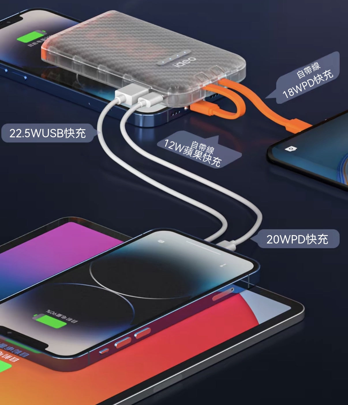 磁吸分離式行動電源