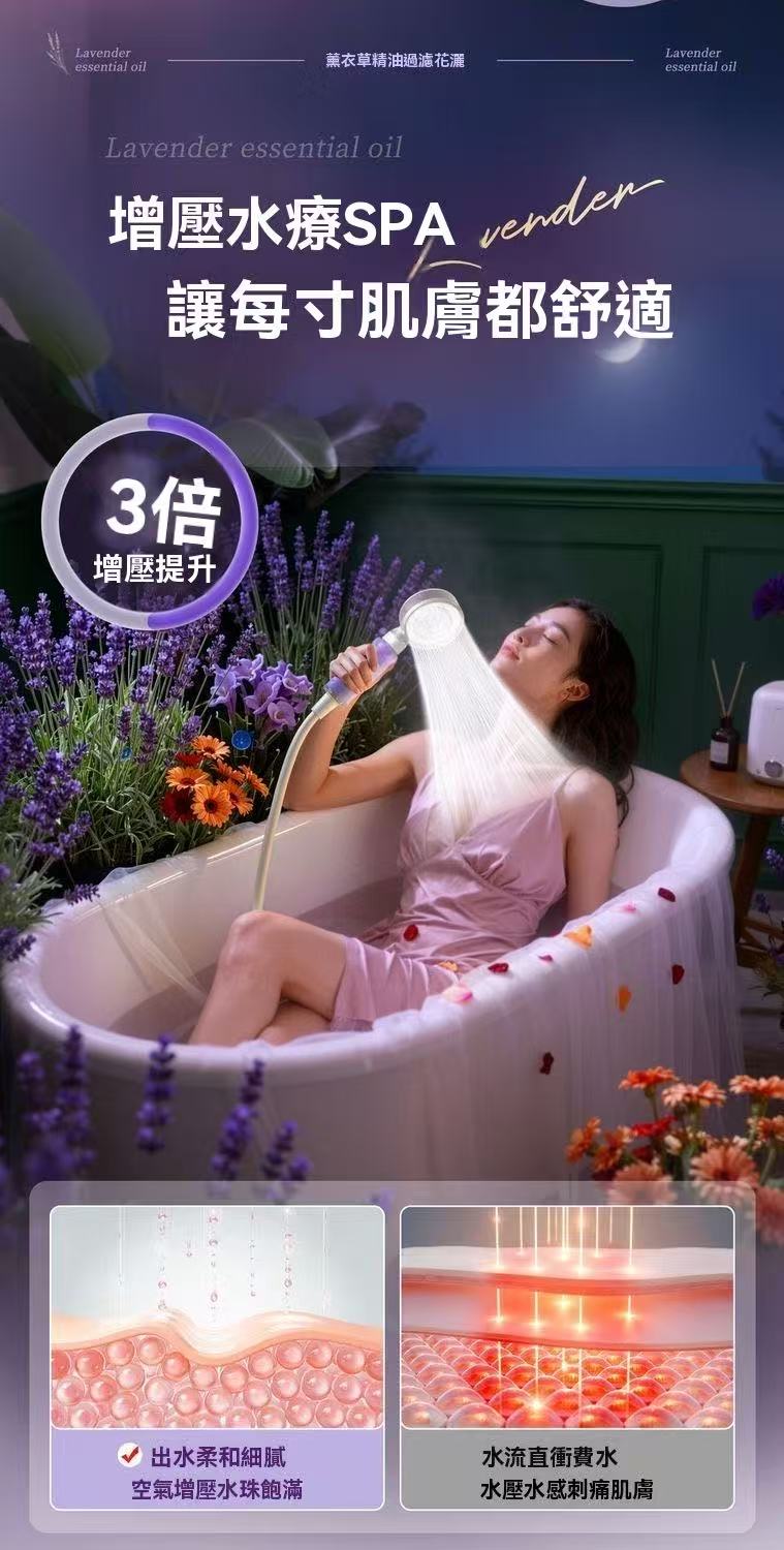 Space Ring VC Filtered High-Pressure Aromatherapy Shower Head