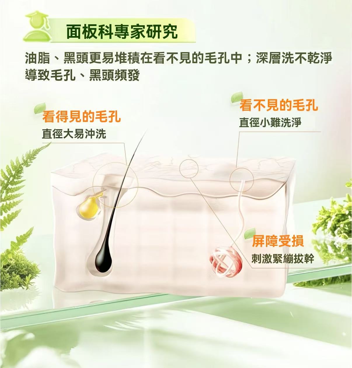 植萃控油小綠泥洗面乳