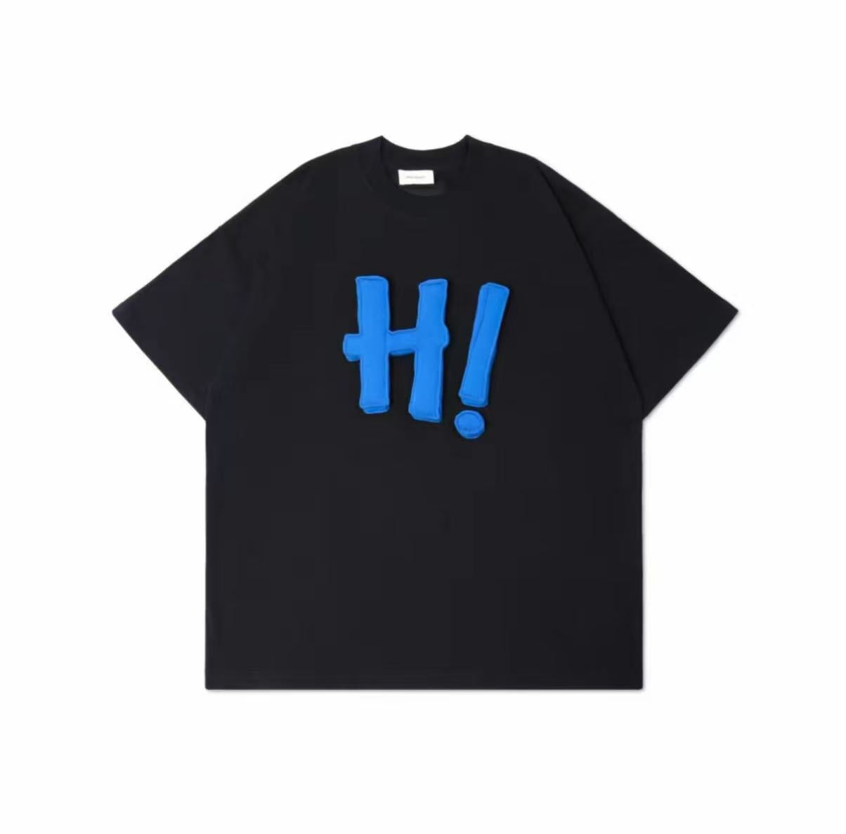 3D H! Cotton-padded short-sleeved T-shirt