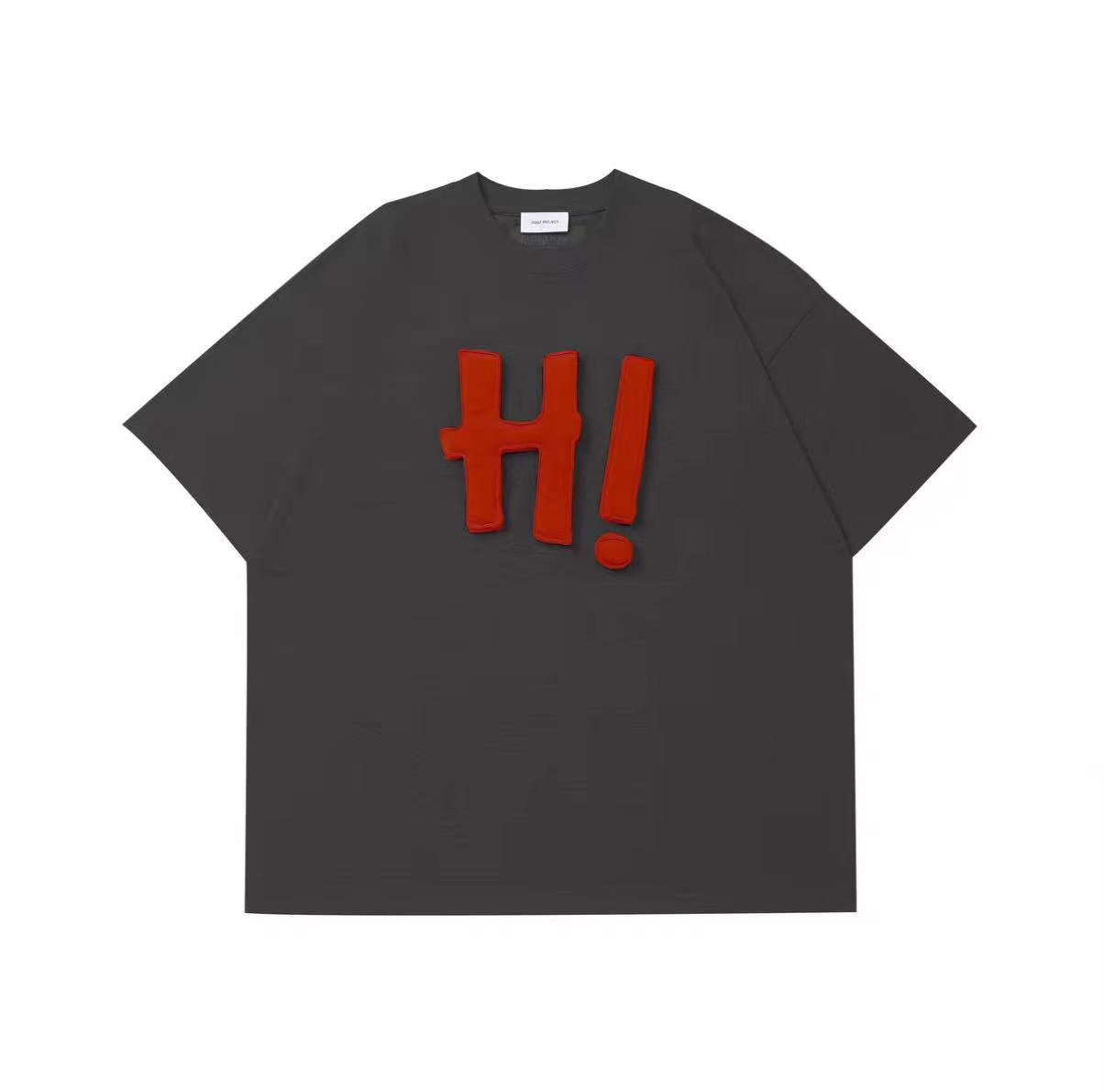 3D H! Cotton-padded short-sleeved T-shirt